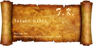 Teleki Kitti névjegykártya